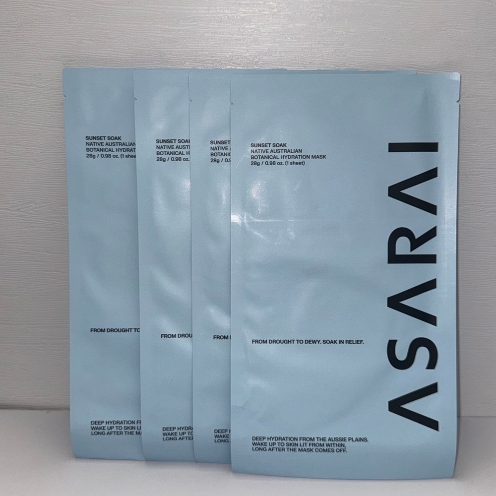 Asarai Sunset Soak - Hydrating Sheet Mask 4 Pack